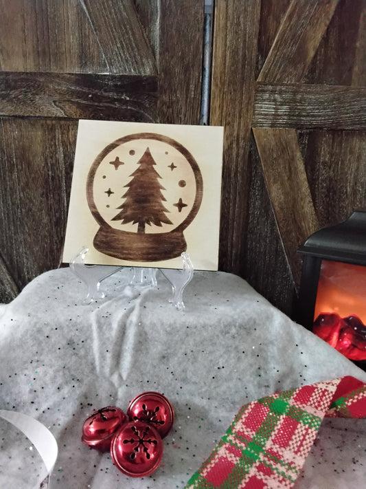 Christmas tree snow globe